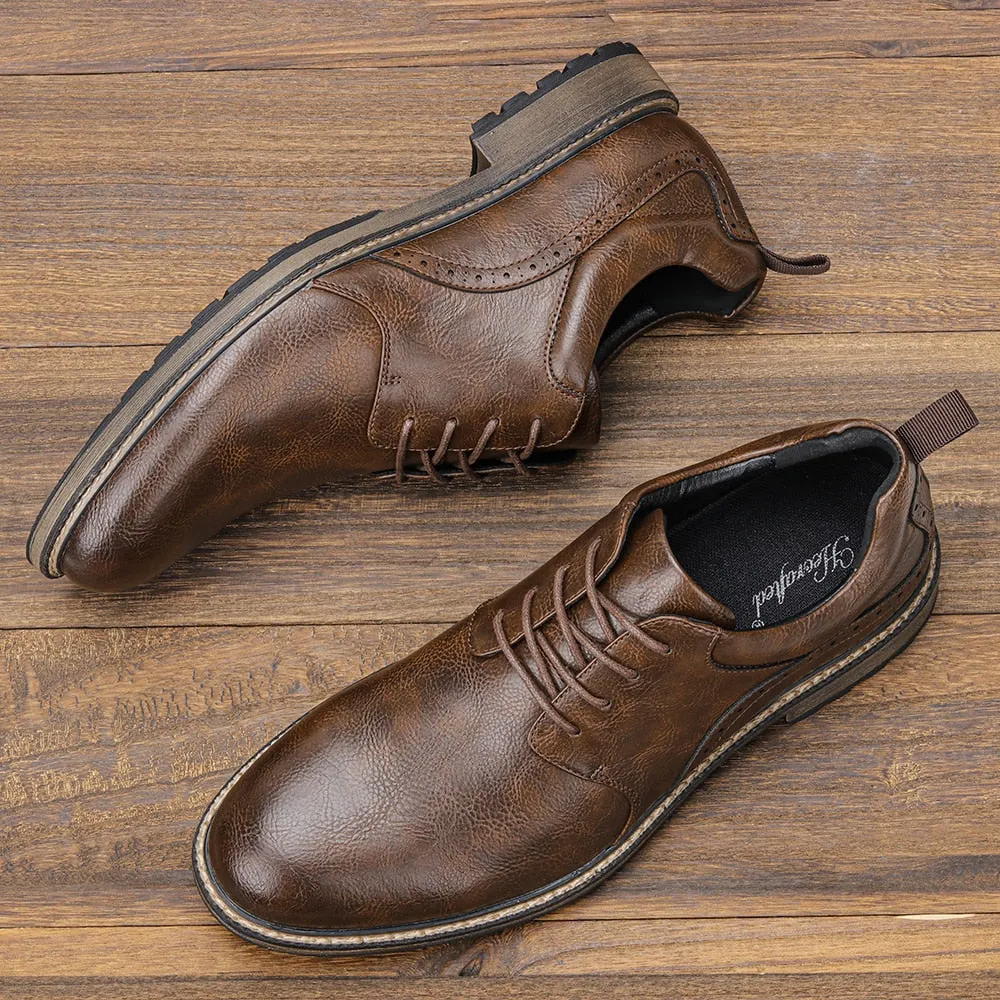 40~46 Casual Shoes Men Fashion Brand Comfortable  Leather Shoes Men #Al726