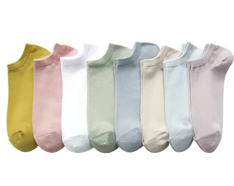 8 Pairs of Simple Fashion Low Cut Socks Spring/summer