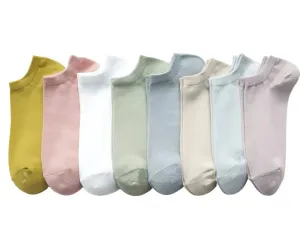 8 Pairs of Simple Fashion Low Cut Socks Spring/summer