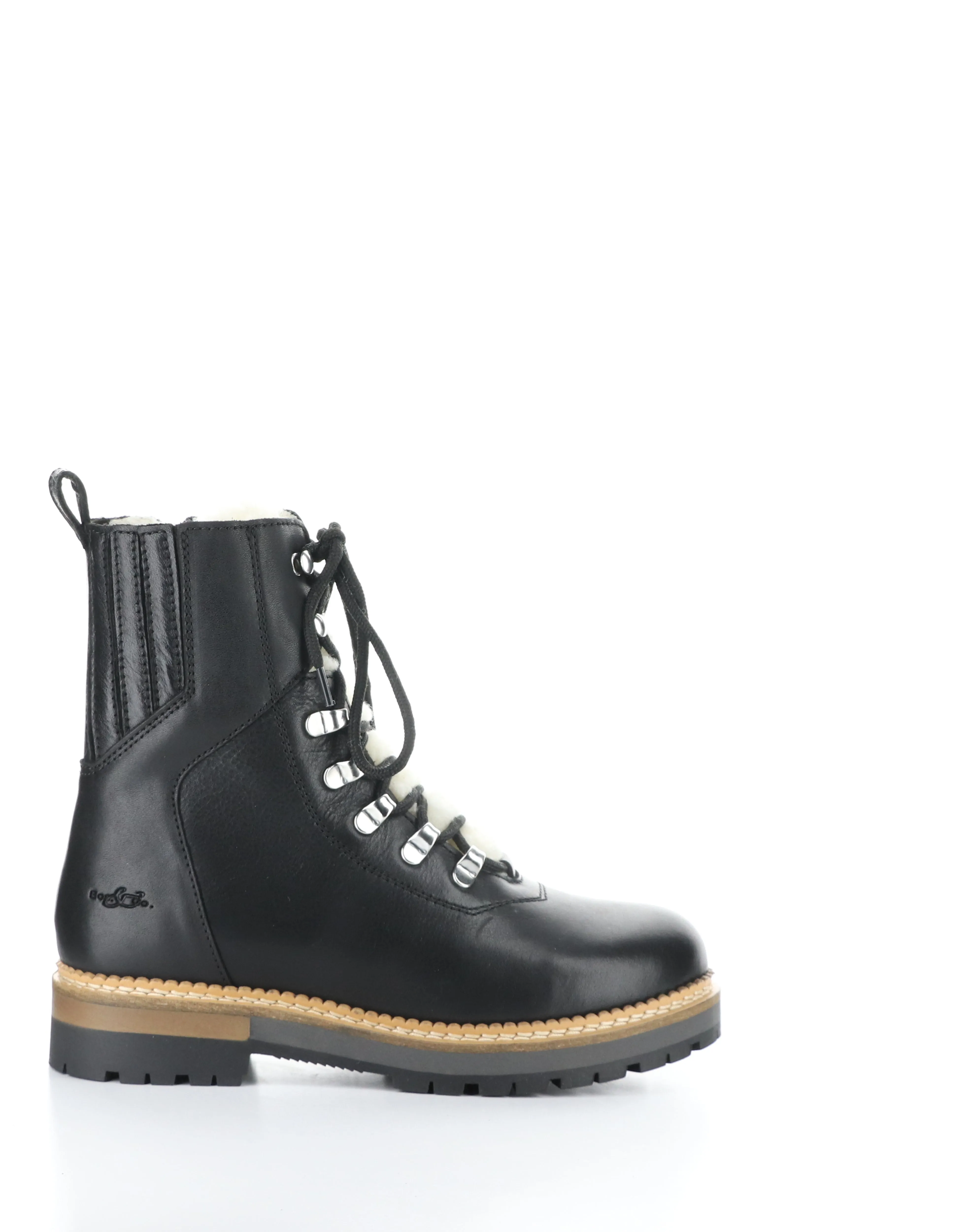 ADA BLACK Round Toe Boots