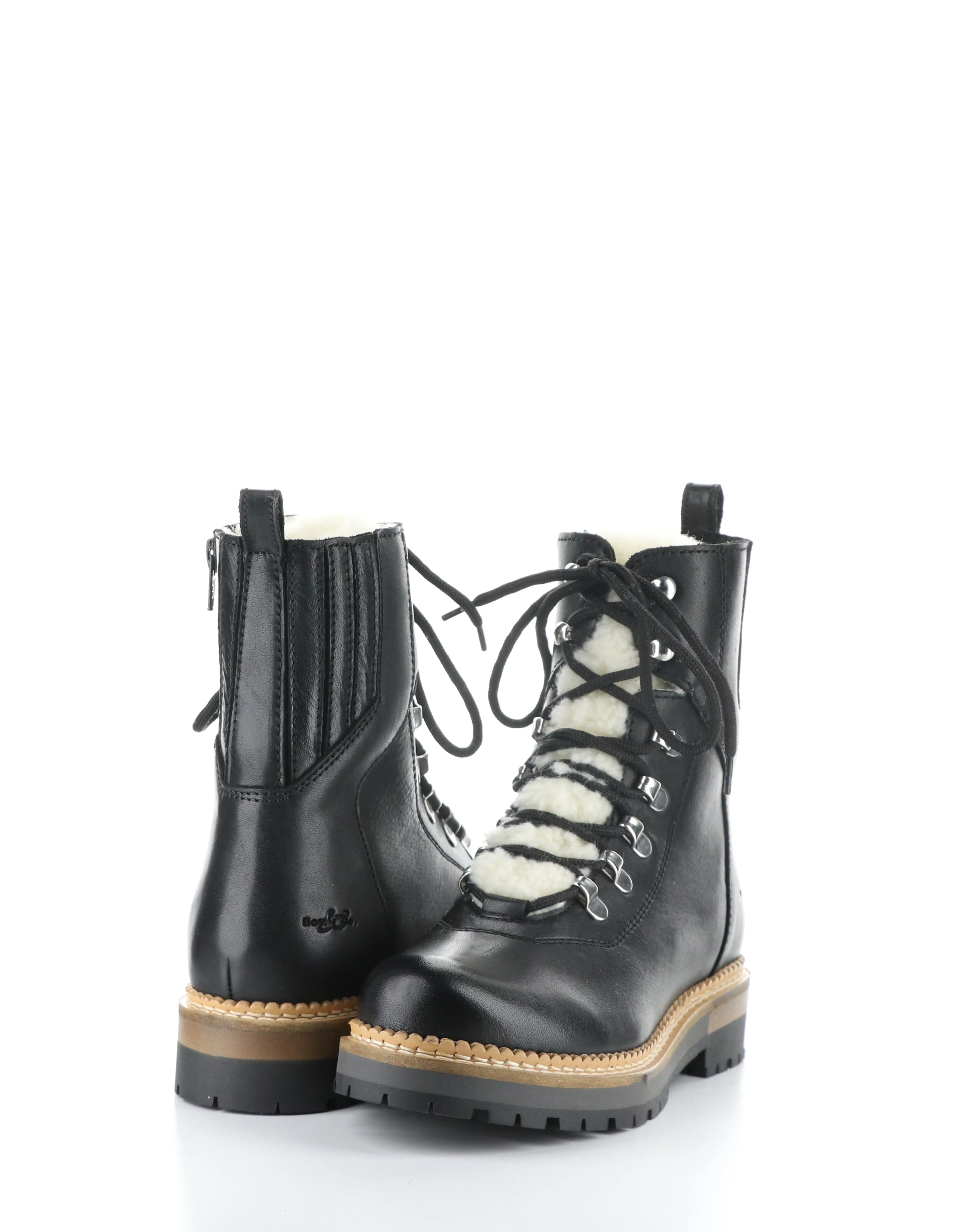 ADA BLACK Round Toe Boots