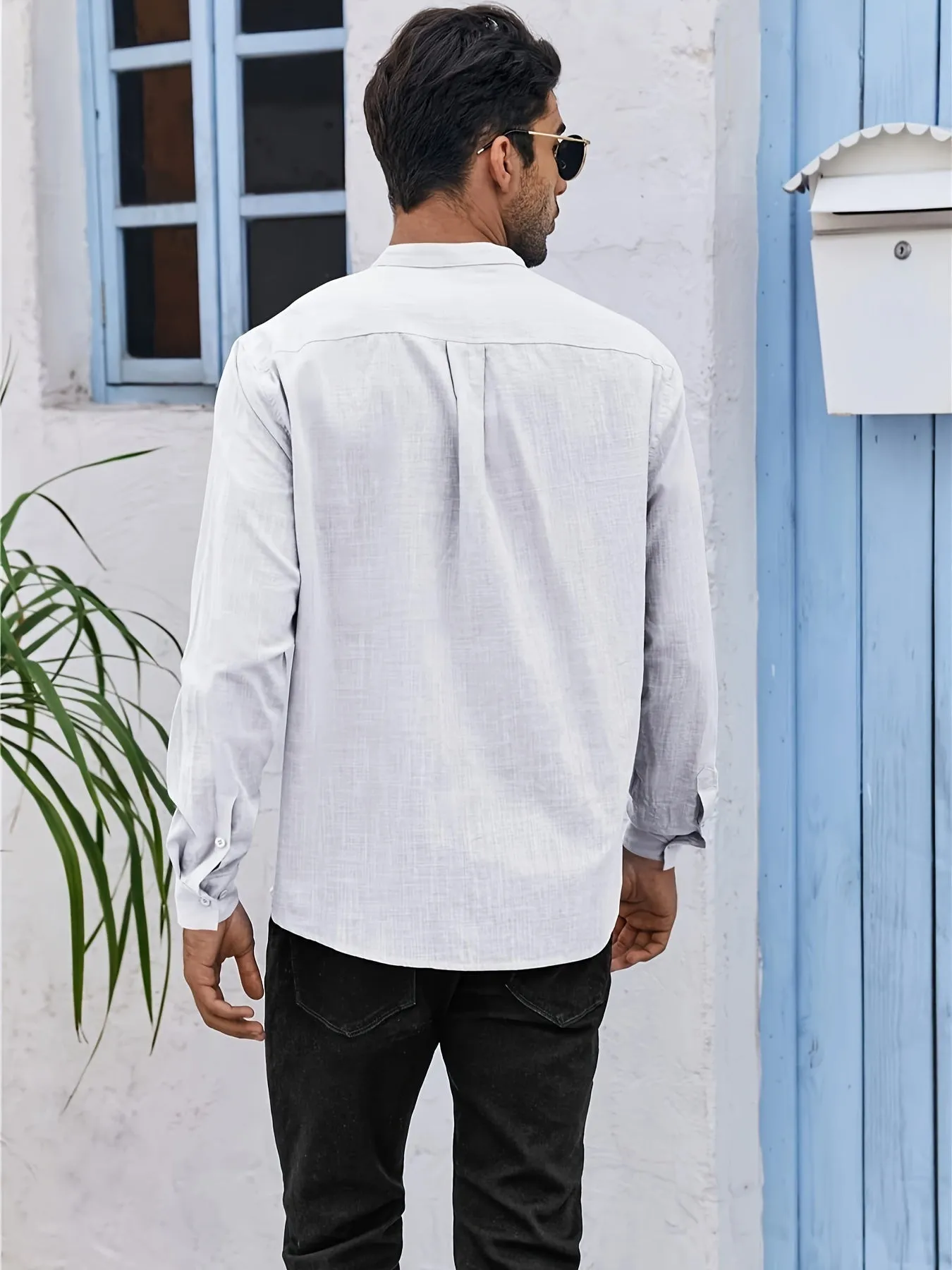 ADARIS | Solid Casual Long-Sleeve Shirt