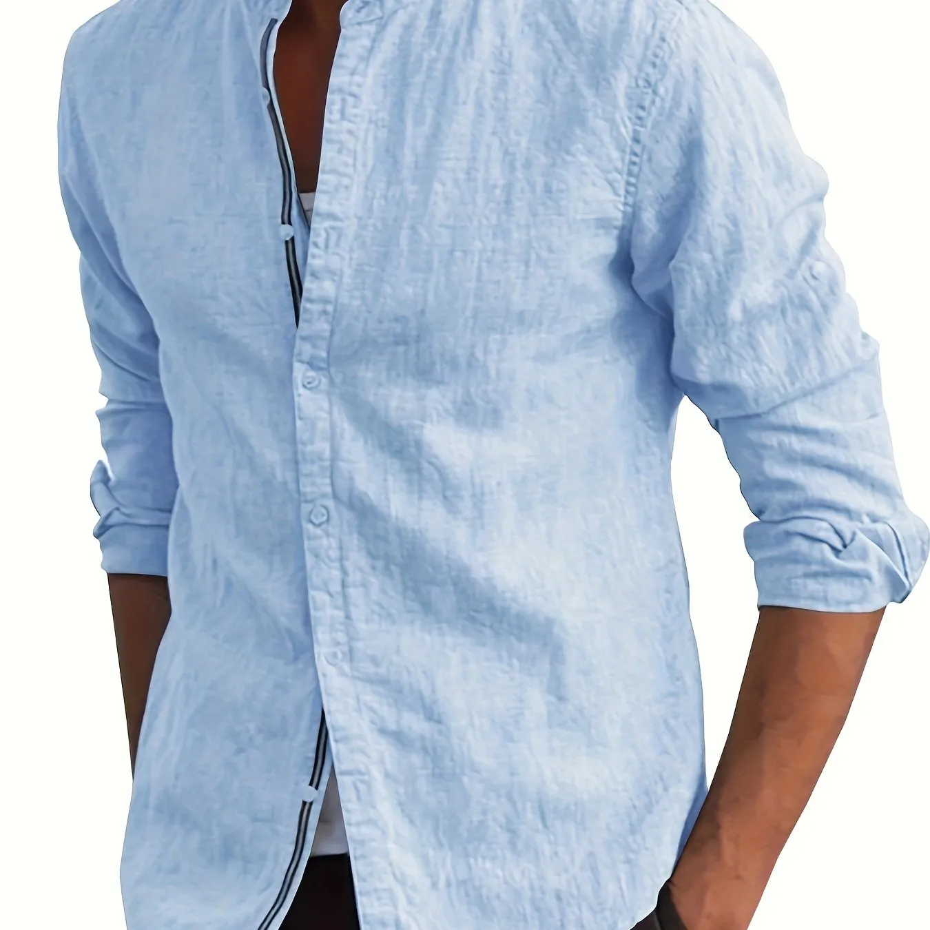 ADARIS | Solid Casual Long-Sleeve Shirt