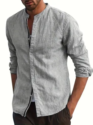 ADARIS | Solid Casual Long-Sleeve Shirt