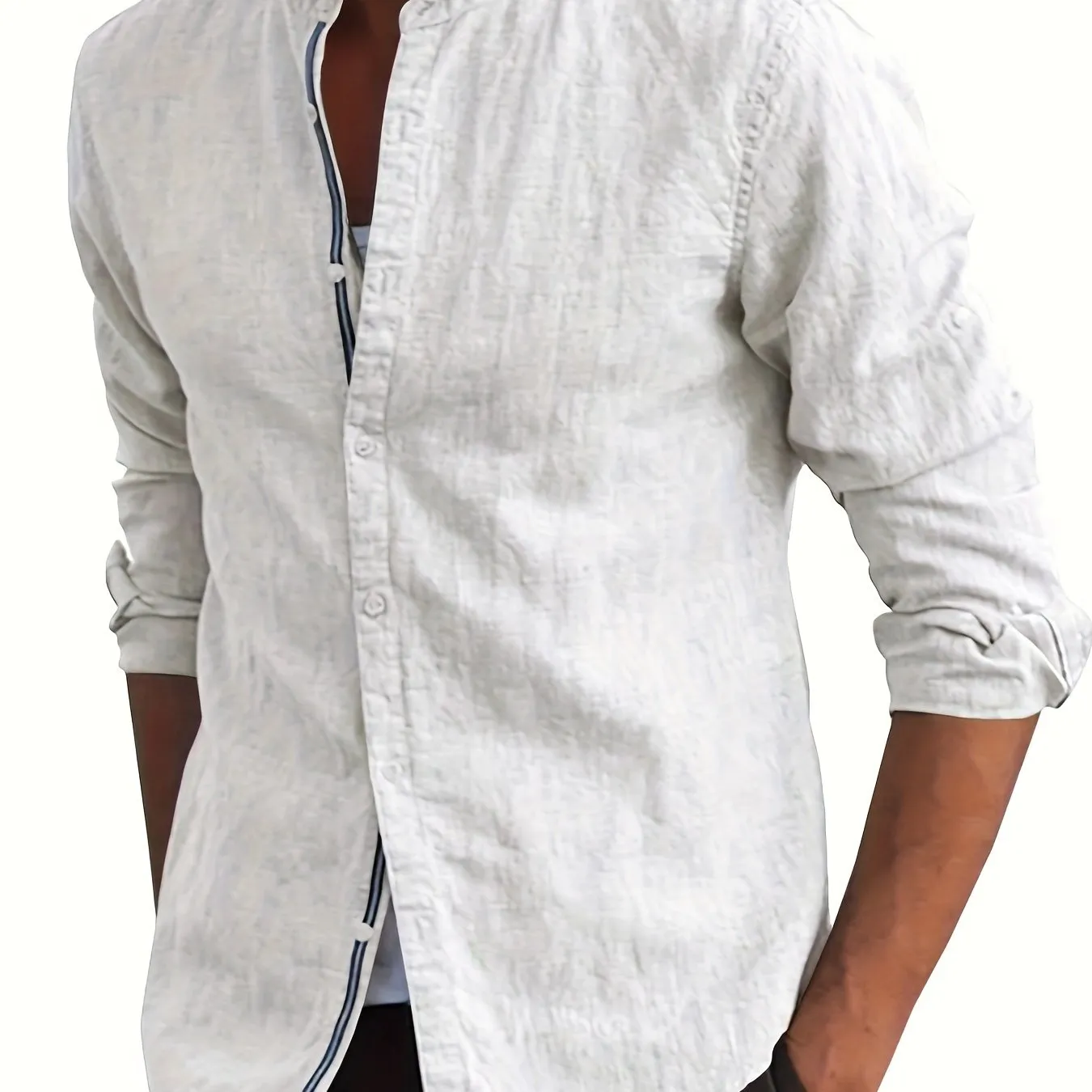 ADARIS | Solid Casual Long-Sleeve Shirt