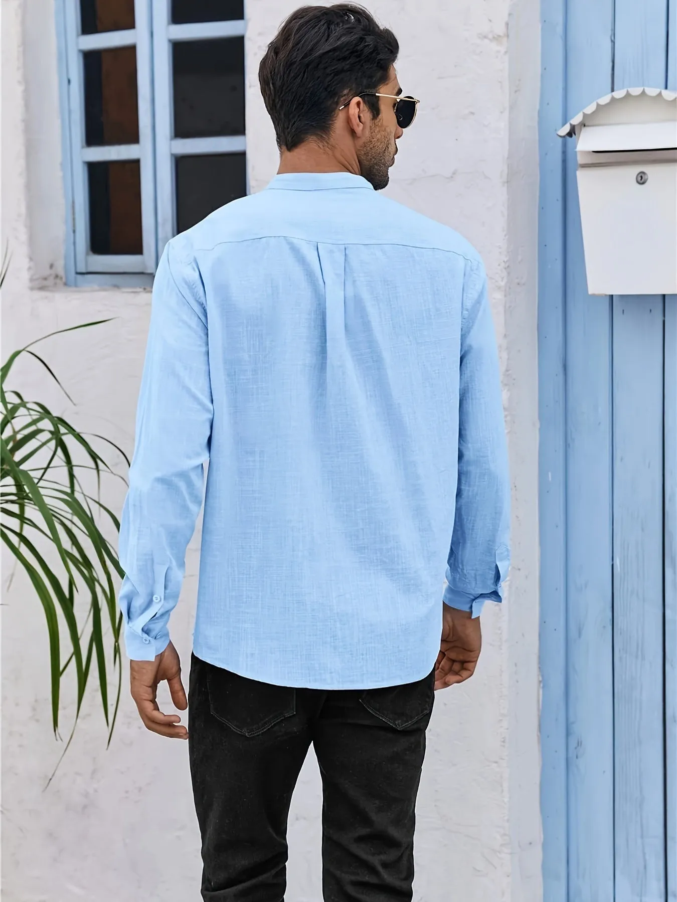 ADARIS | Solid Casual Long-Sleeve Shirt