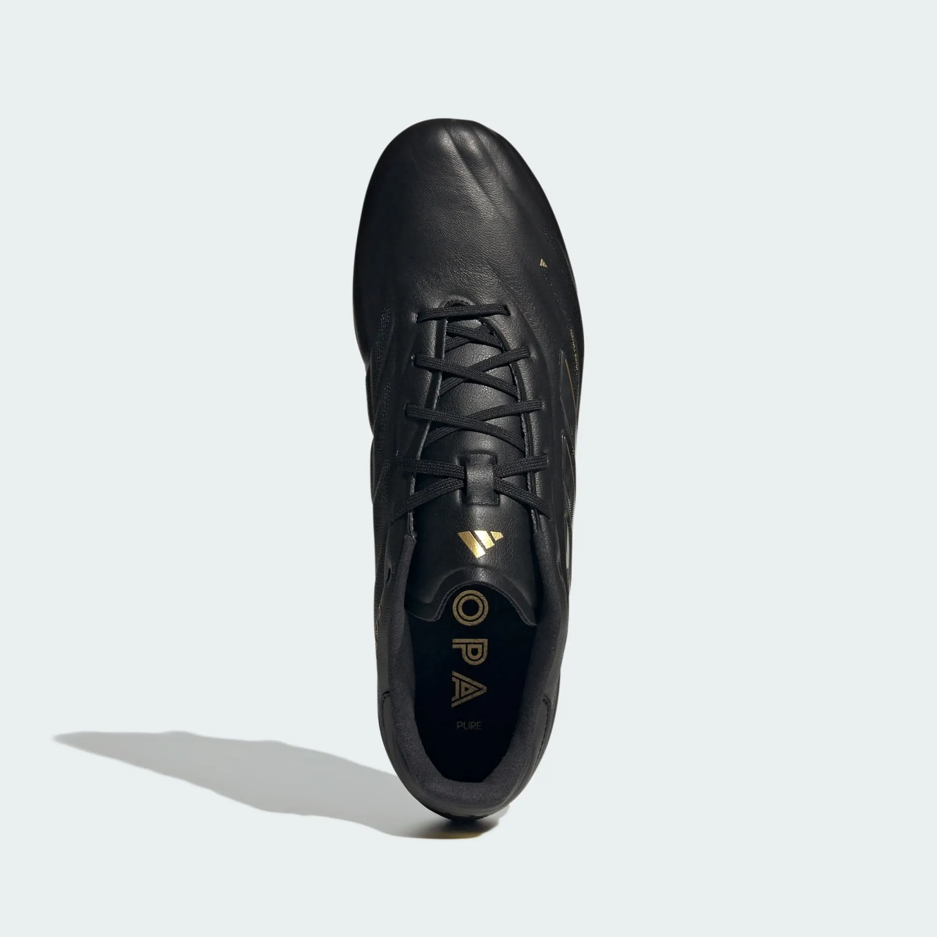 adidas Copa Pure 2 Elite Firm Ground Soccer Shoes | Core Black-Carbon-Gold Metallic | Men's