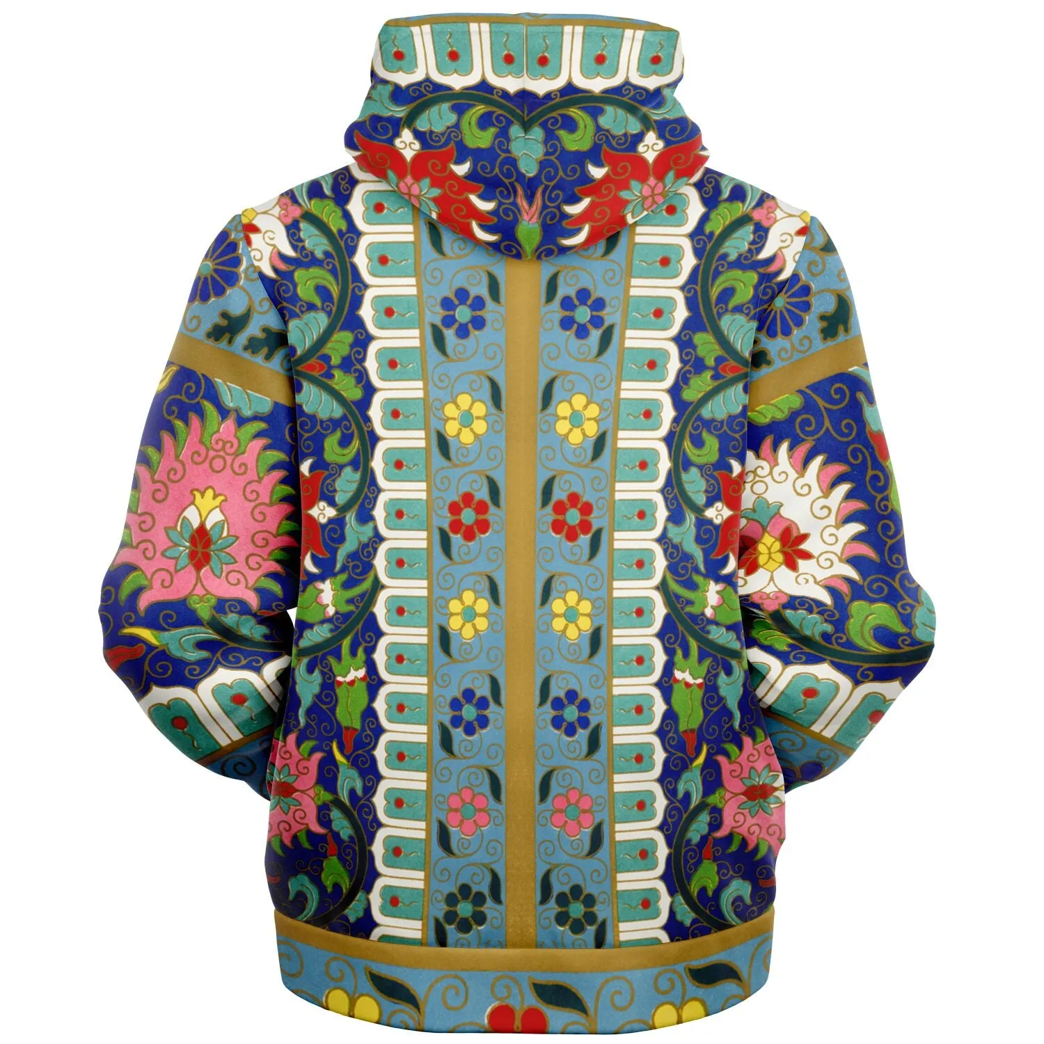 Art Nouveau Microfleece Zip Up Hoodie