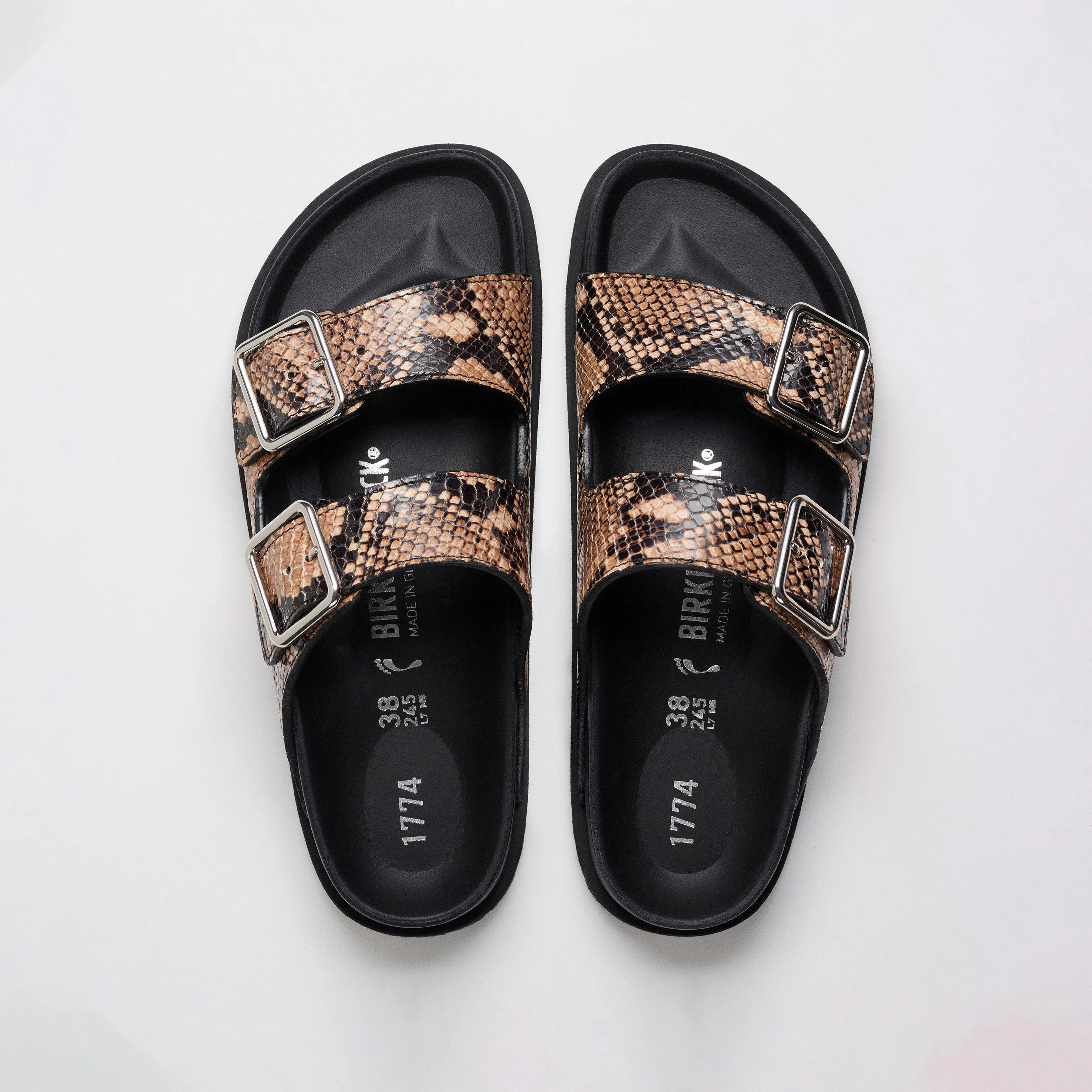 Birkenstock 1774 Arizona EXQ in Natural Snake