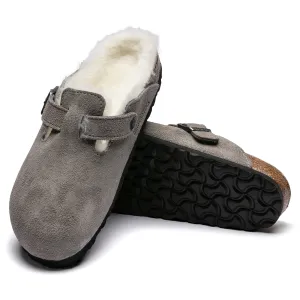 Birkenstock Boston Shearling Suede Leather Clog Women's