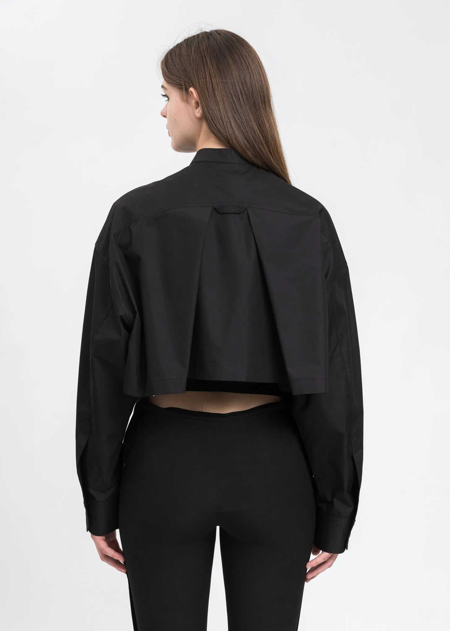 Black Band Collar Shirt