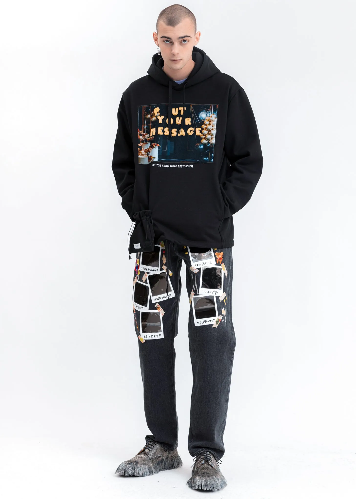 Black DIY Alphabet Hoodie