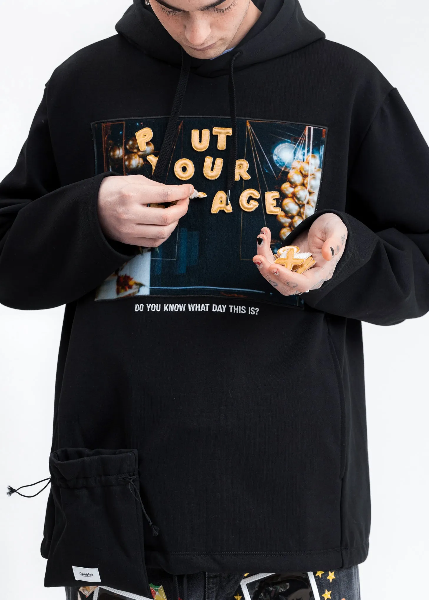 Black DIY Alphabet Hoodie