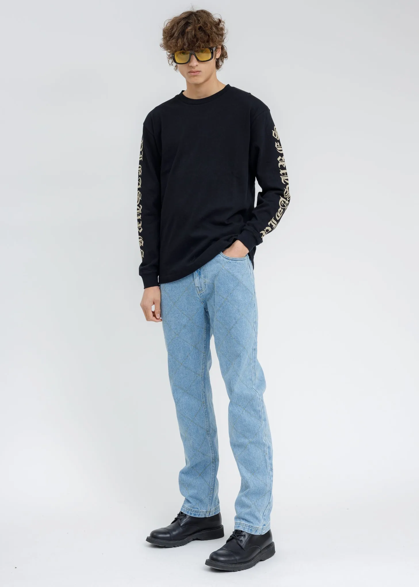 Black Old E Heavyweight Long Sleeves