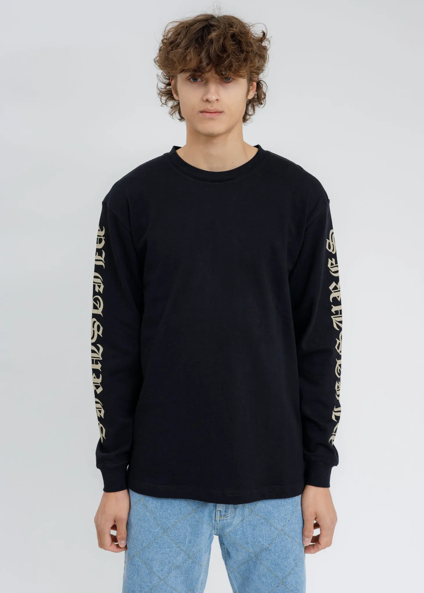 Black Old E Heavyweight Long Sleeves
