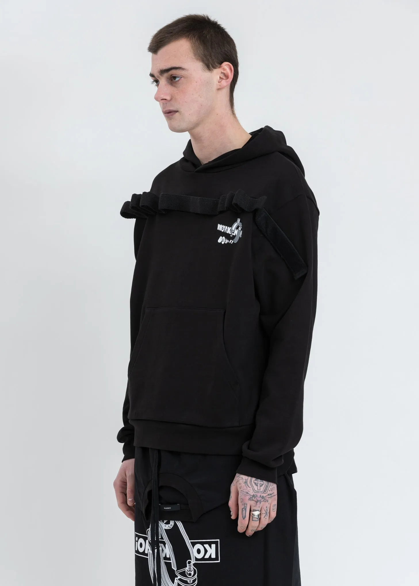 Black Space Ratio Hoodie