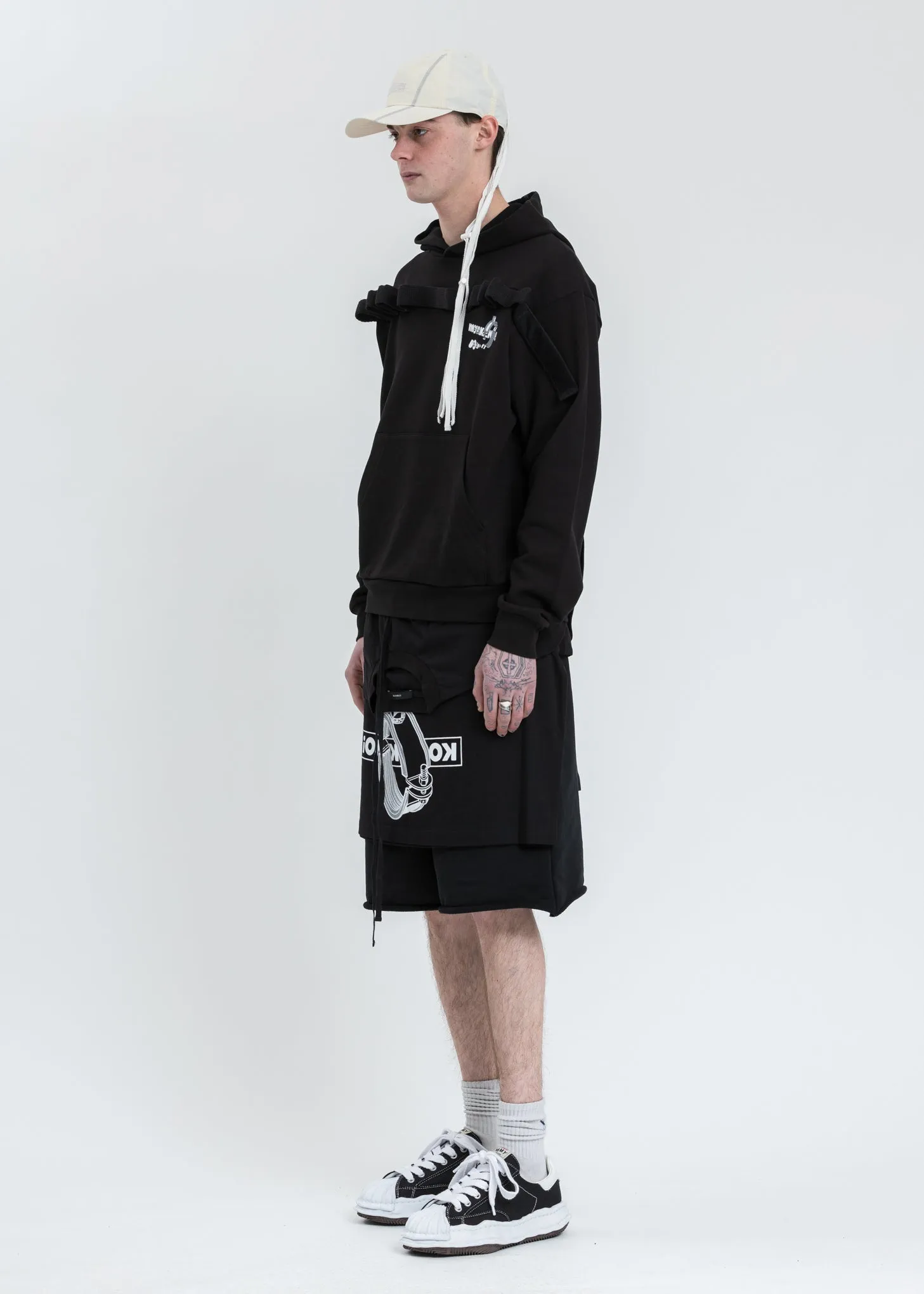 Black Space Ratio Hoodie