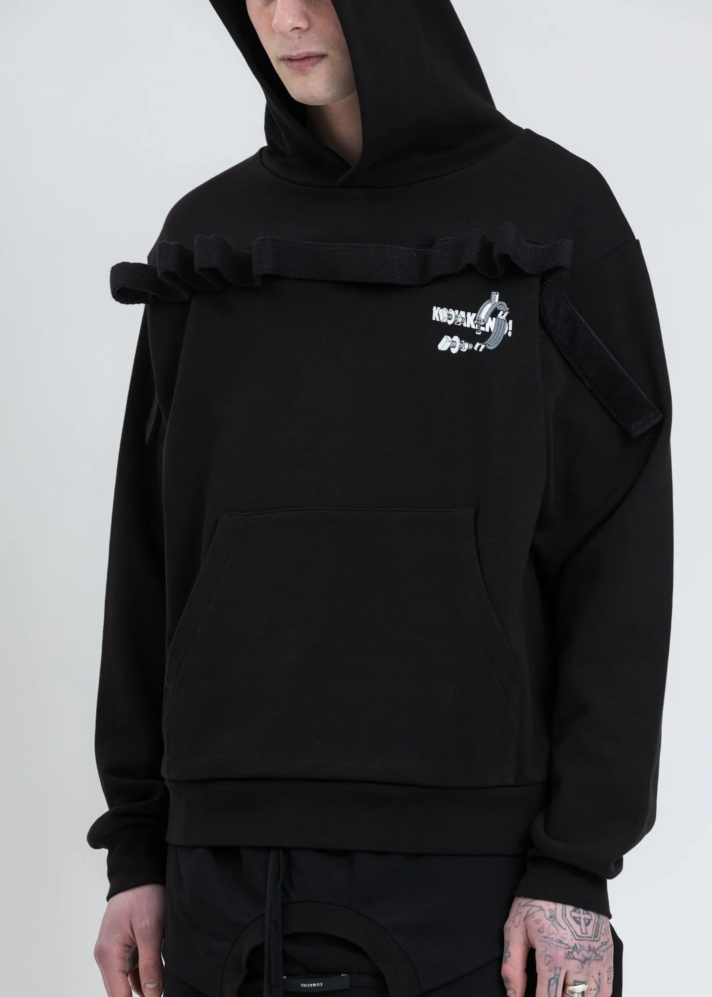 Black Space Ratio Hoodie