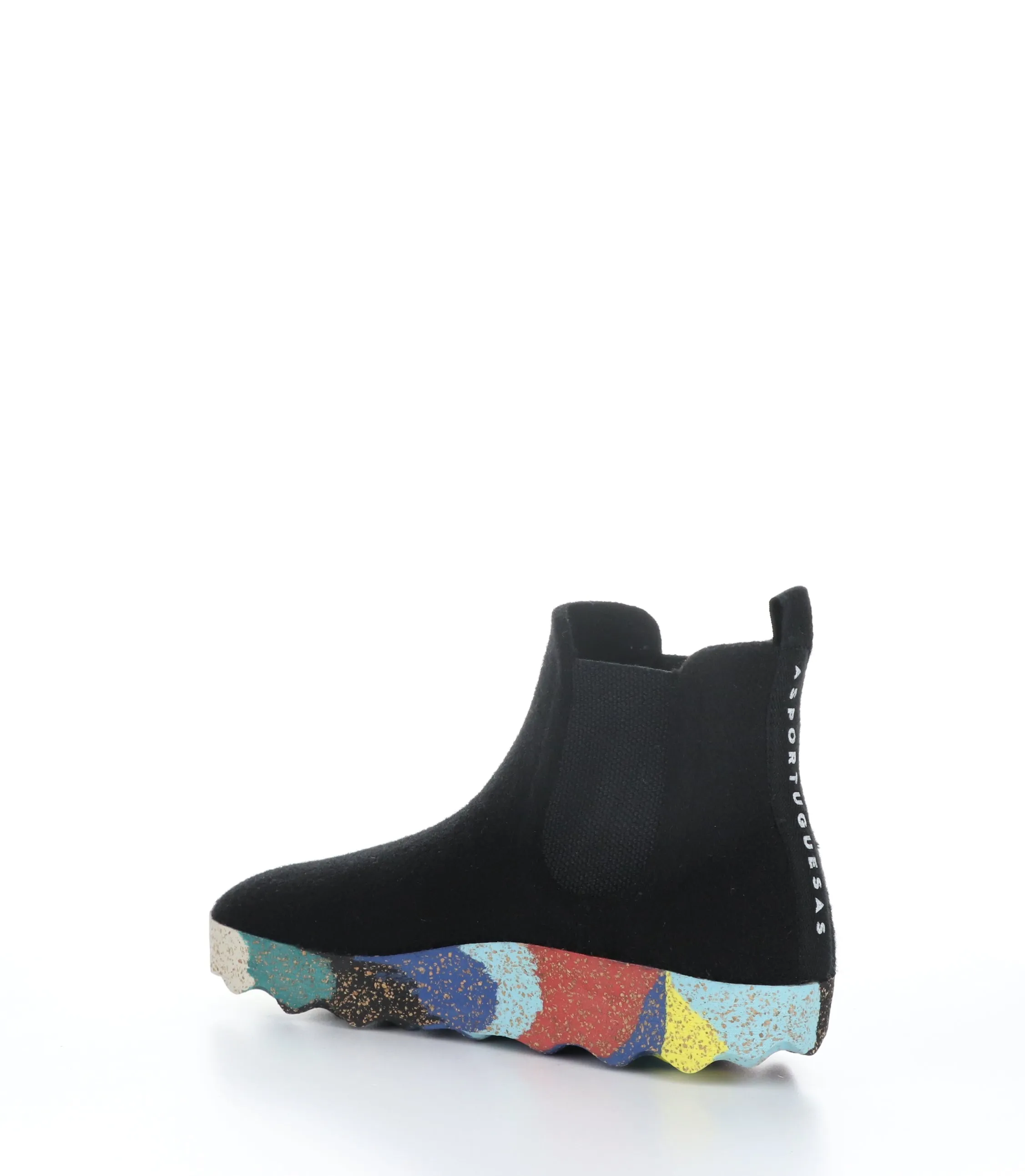CAIA084ASP Black/Multi Round Toe Boots|CAIA084ASP Bottes �� Bout Rond in Noir