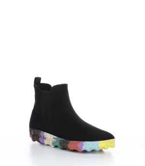 CAIA084ASP Black/Multi Round Toe Boots|CAIA084ASP Bottes �� Bout Rond in Noir