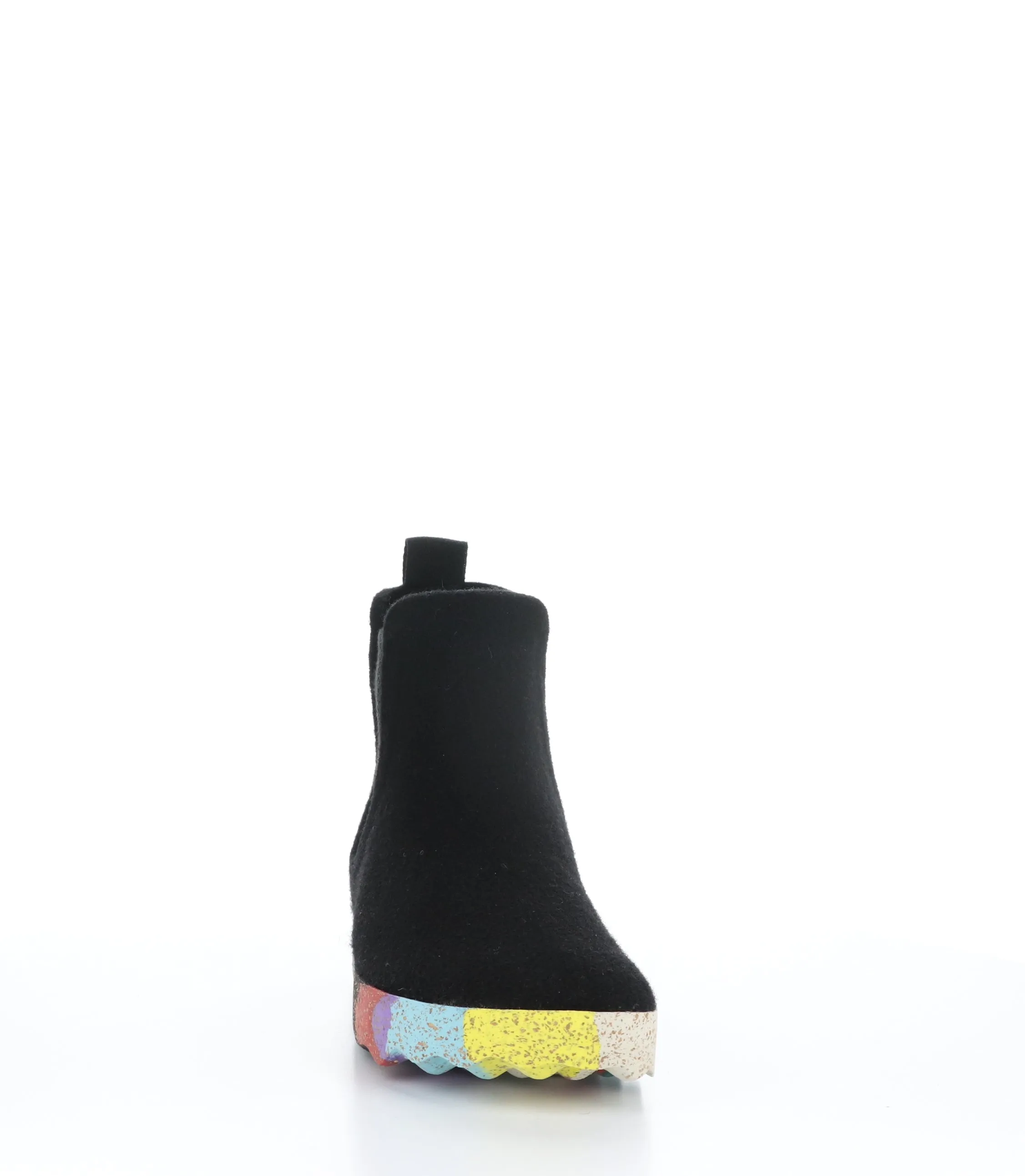 CAIA084ASP Black/Multi Round Toe Boots|CAIA084ASP Bottes �� Bout Rond in Noir