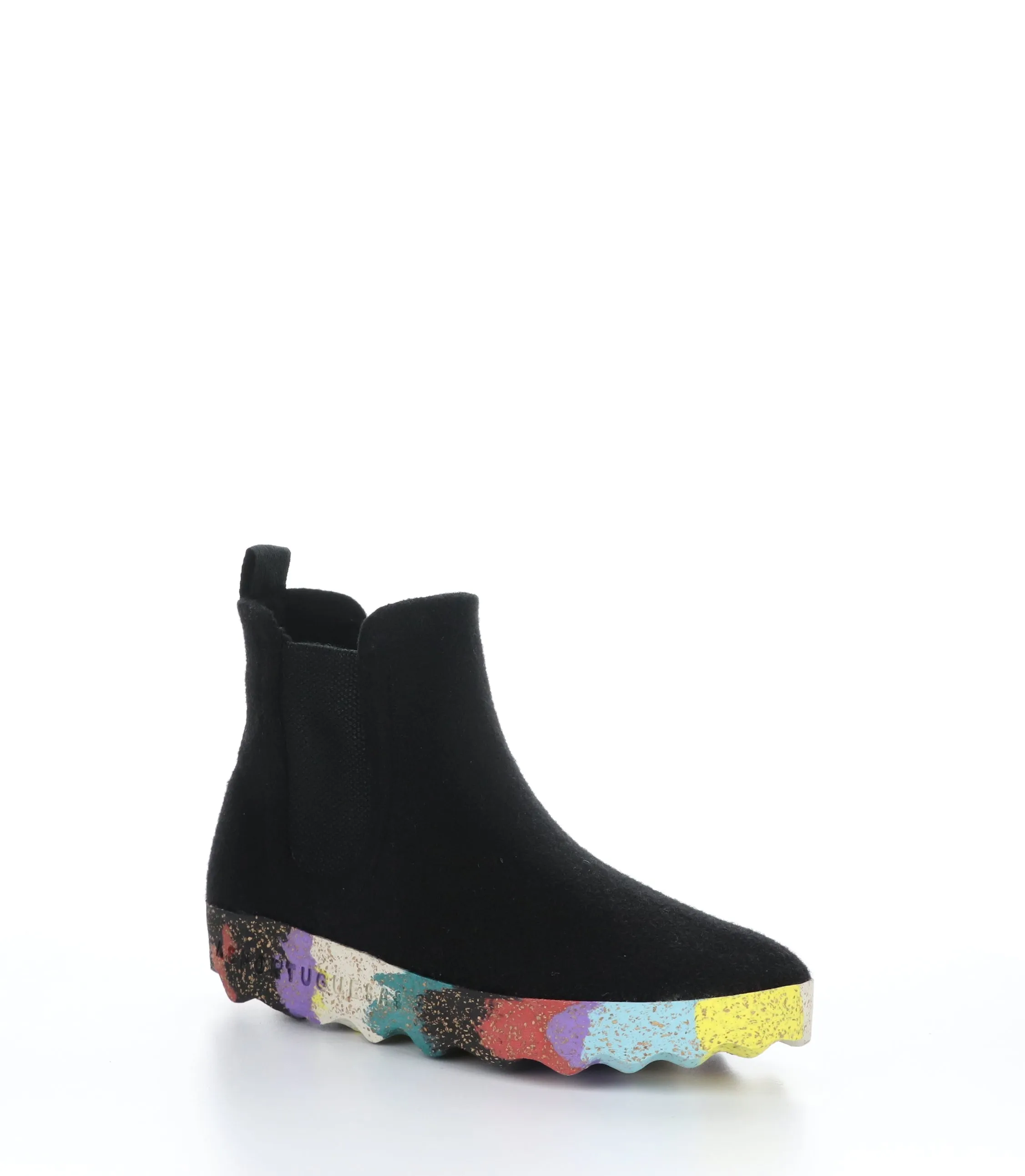 CAIA084ASP Black/Multi Round Toe Boots|CAIA084ASP Bottes �� Bout Rond in Noir