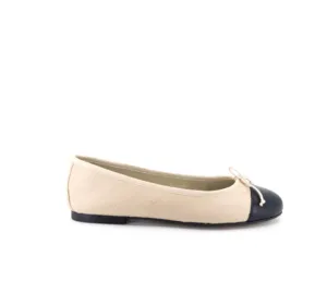 Chester Beige with Leather Black Toe