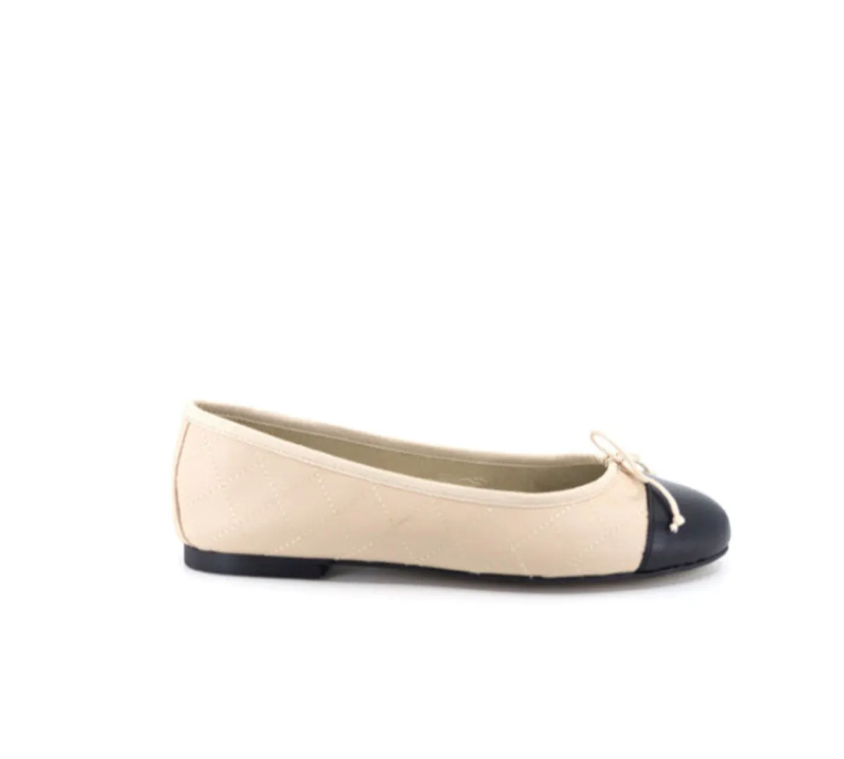 Chester Beige with Leather Black Toe