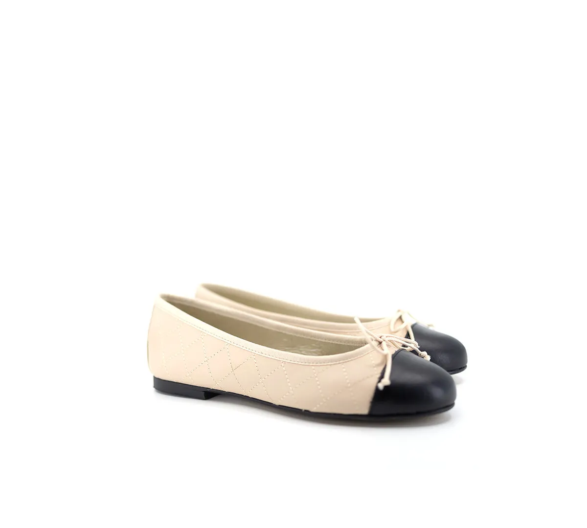 Chester Beige with Leather Black Toe