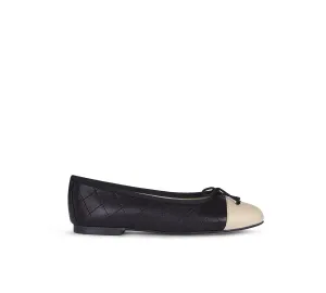 Chester Black Leather with Beige Toe