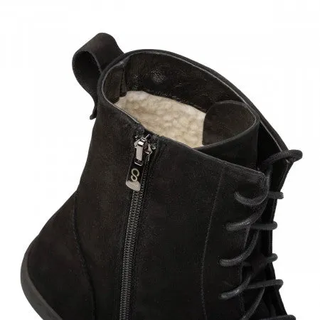Cozy Black Ullfodrade Vinterskor