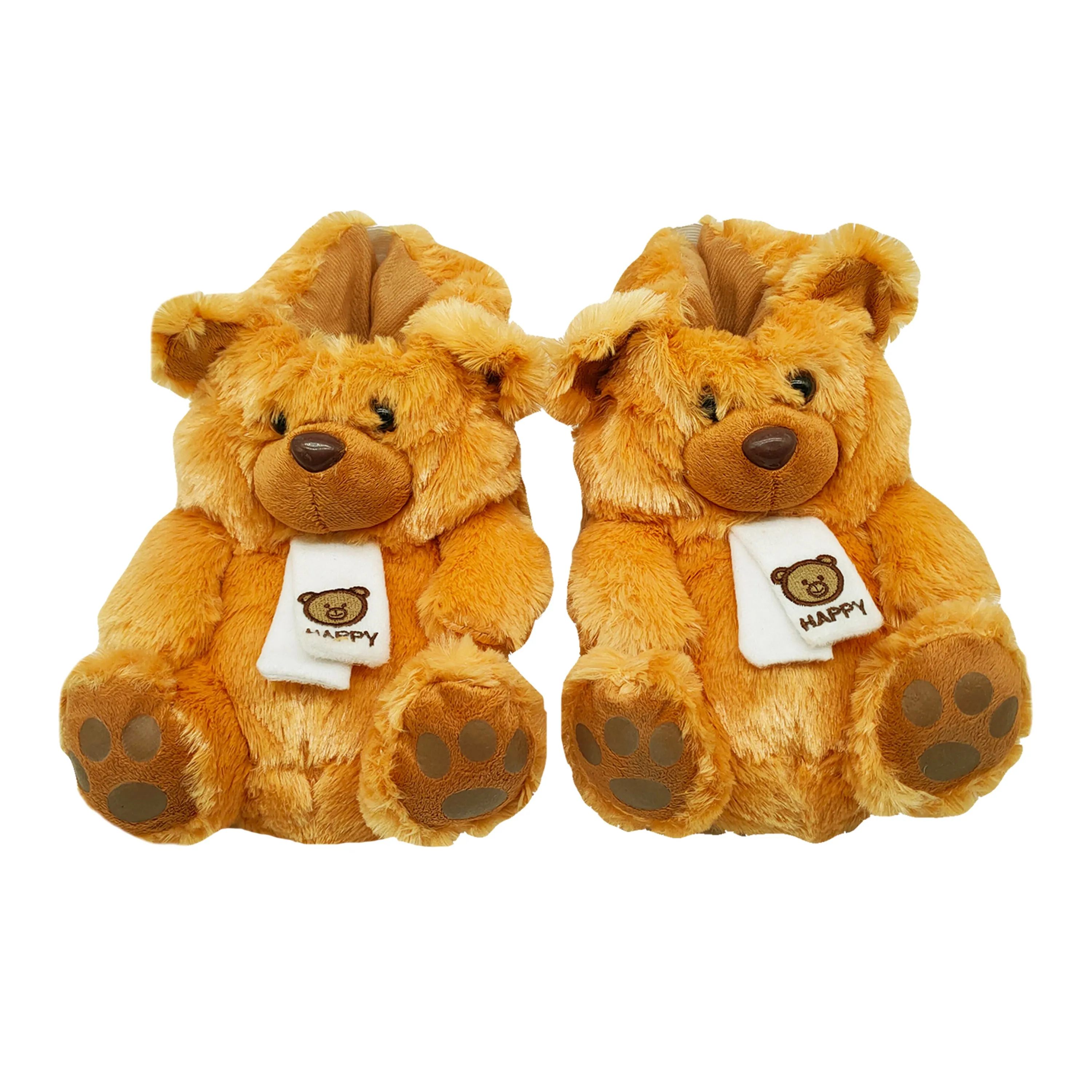 Cozy Winter Teddy Bear Slippers