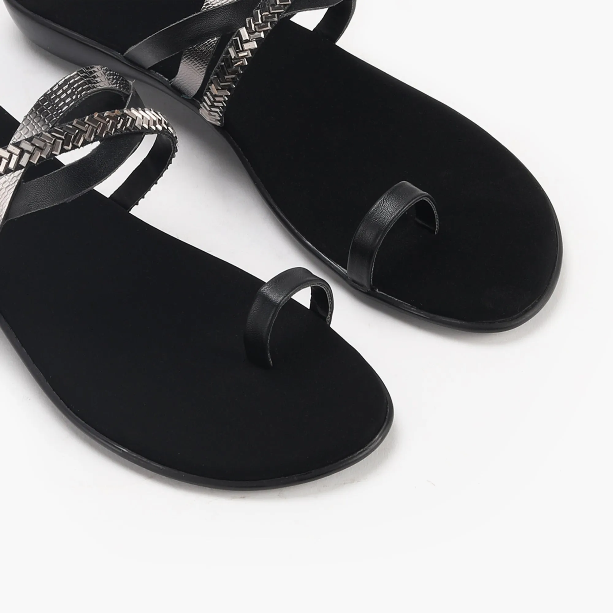 Criss Cross Open Toe Slides
