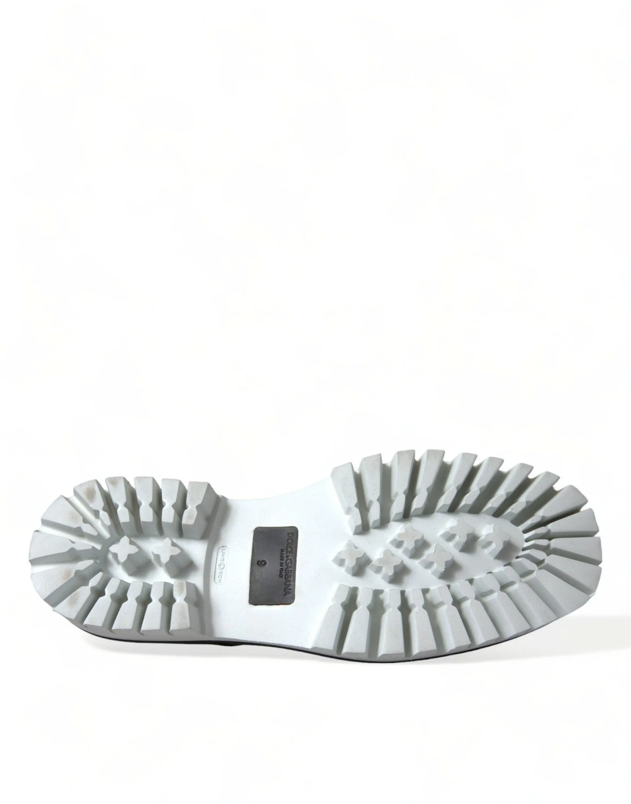 Dolce & Gabbana Sophisticated Black and White Leather Derby Sko