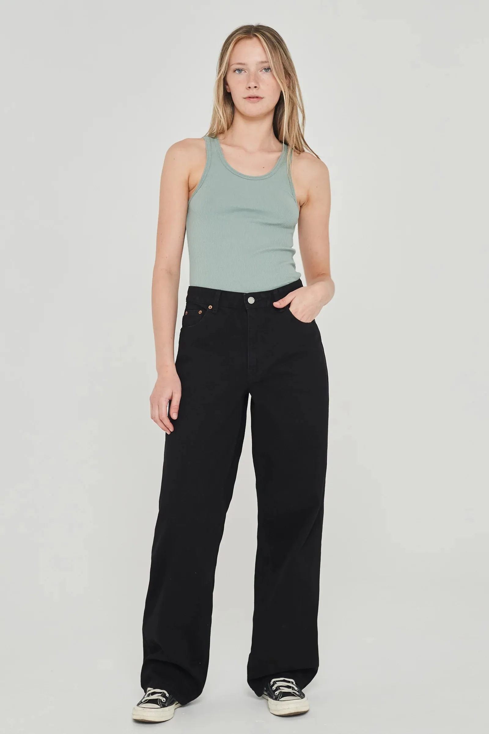 Donna Baggy Jeans - Black