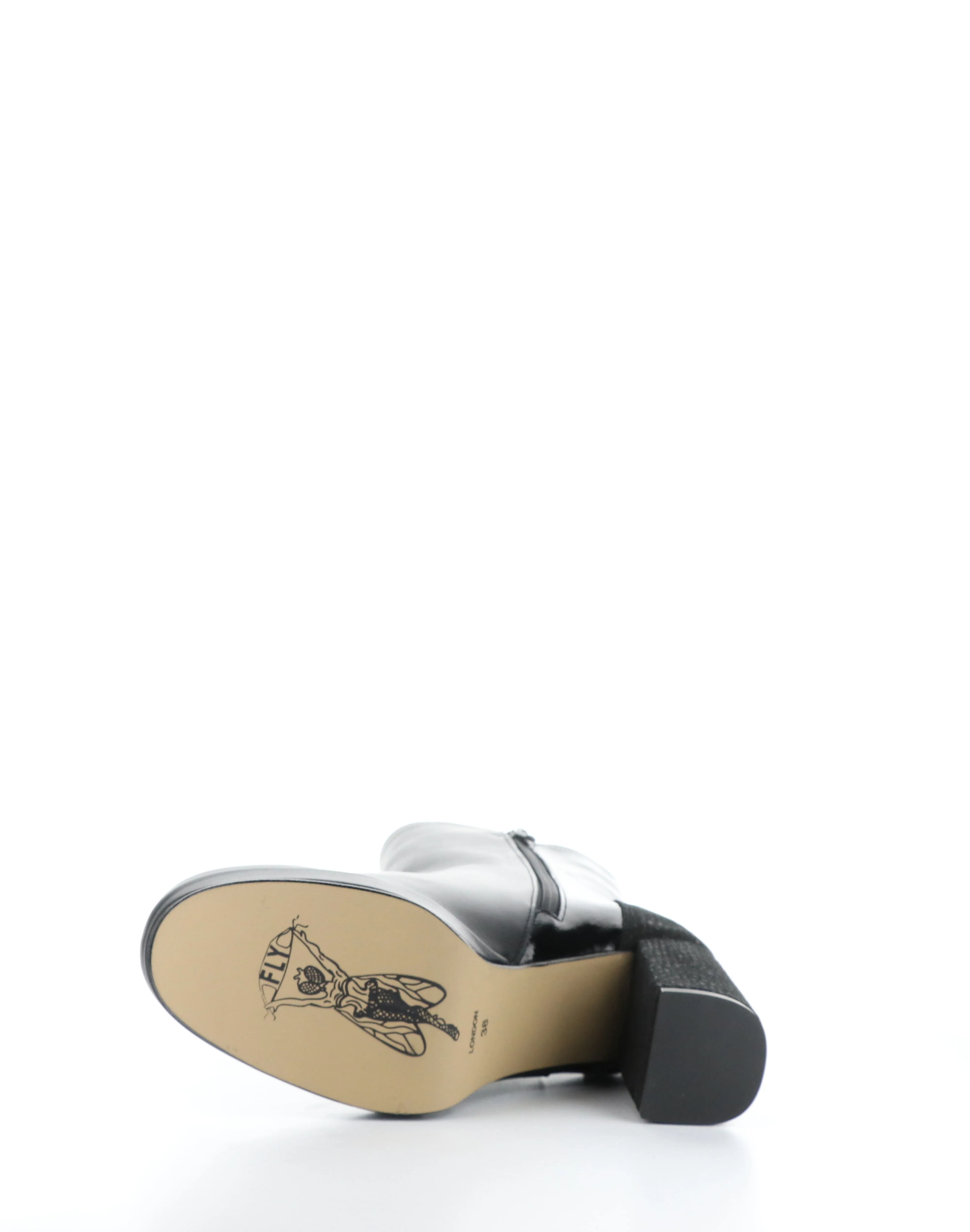 EFAN181FLY BLACK Round Toe Boots