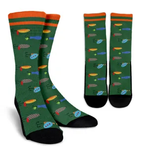 Fishing Bait Pattern Socks