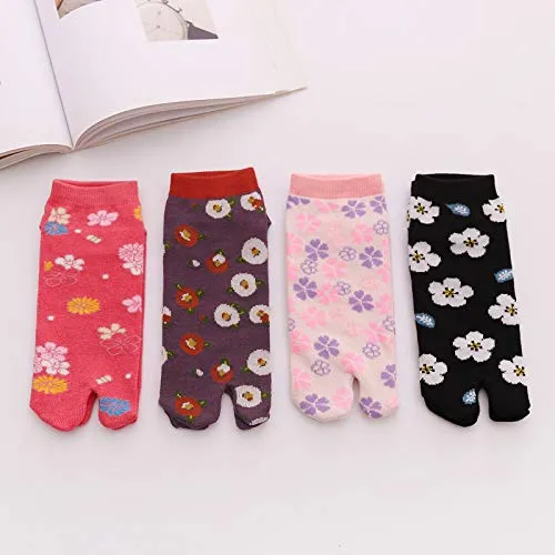 Flip Flop Tabi Socks Colorful - 5 Pairs