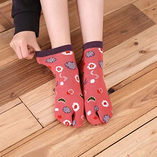 Flip Flop Tabi Socks Colorful - 5 Pairs