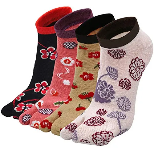 Flip Flop Tabi Socks Colorful - 5 Pairs