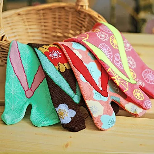 Flip Flop Tabi Socks Colorful - 5 Pairs