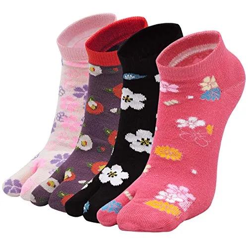 Flip Flop Tabi Socks Colorful - 5 Pairs