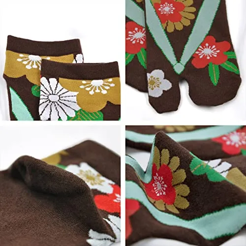 Flip Flop Tabi Socks Colorful - 5 Pairs