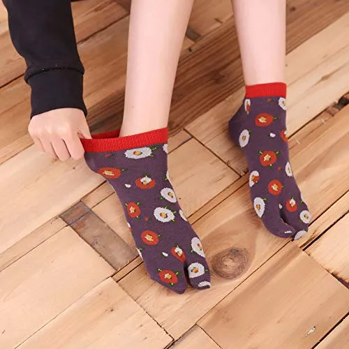 Flip Flop Tabi Socks Colorful - 5 Pairs