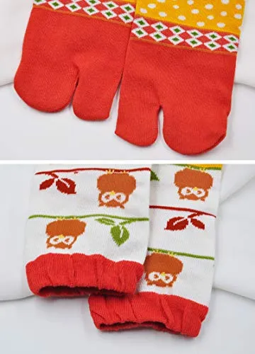 Flip Flop Tabi Socks Colorful - 5 Pairs