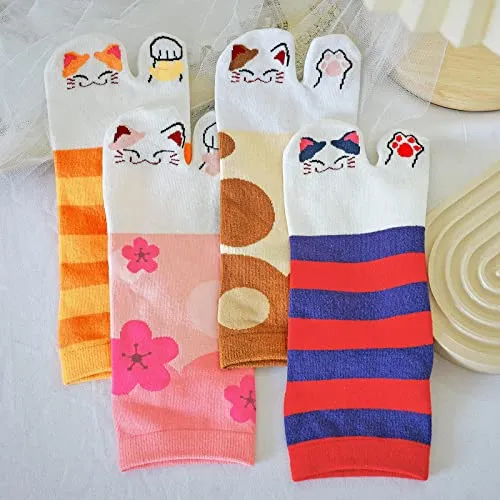 Flip Flop Tabi Socks Colorful - 5 Pairs