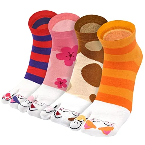 Flip Flop Tabi Socks Colorful - 5 Pairs