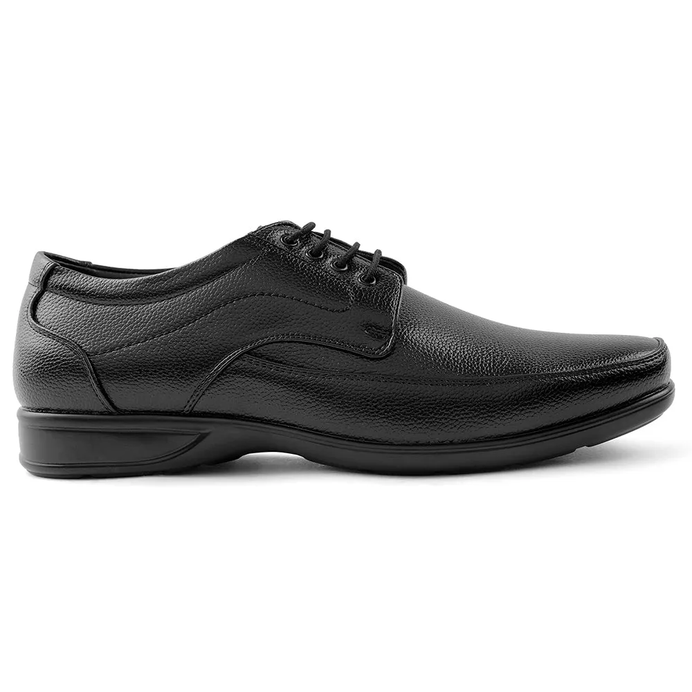 Fortune Black Lacing Formal Derby Shoes For Men HML-5E By Liberty