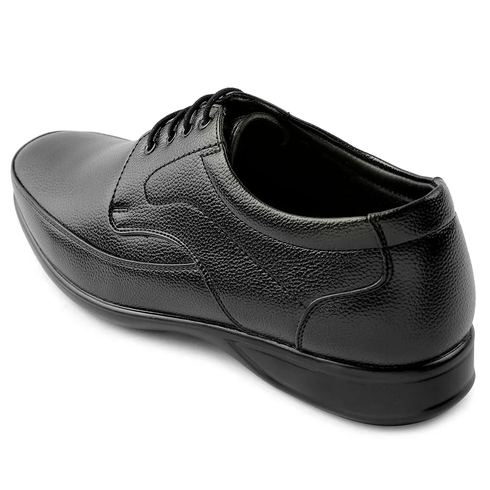 Fortune Black Lacing Formal Derby Shoes For Men HML-5E By Liberty