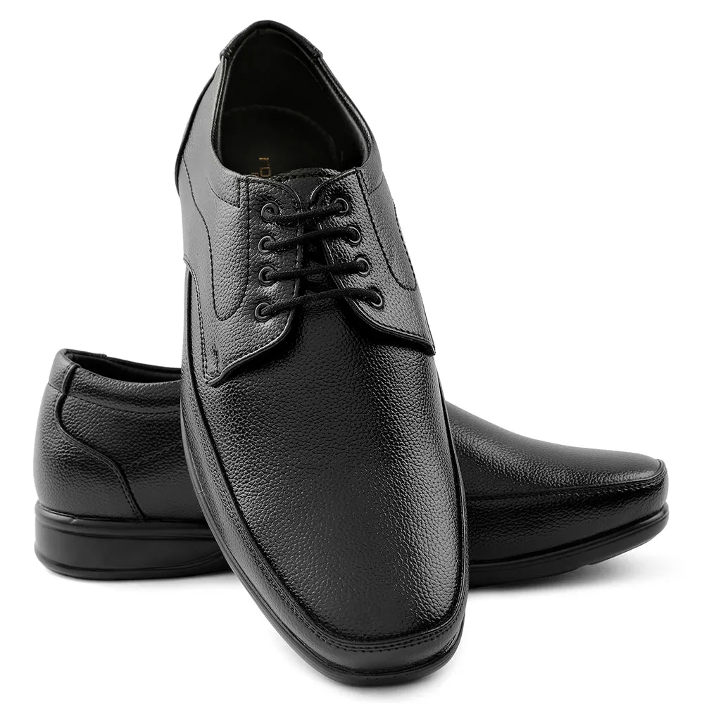 Fortune Black Lacing Formal Derby Shoes For Men HML-5E By Liberty